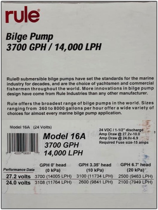 Rule pump info